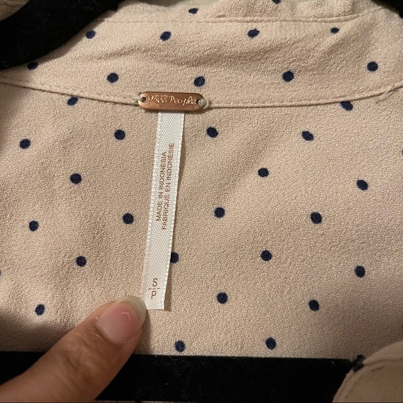 FREE PEOPLE This Town Polka Dot Button Up Tunic - Picture 3 of 5